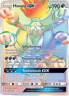 Pokémon-Karte Hoopa GX 187/181