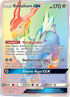 Pokémon-Karte Kobalium GX 189/181