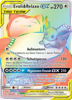Pokémon-Karte Evoli & Relaxo GX 191/181