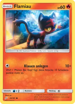 Pokémon-Karte Flamiau 020/181