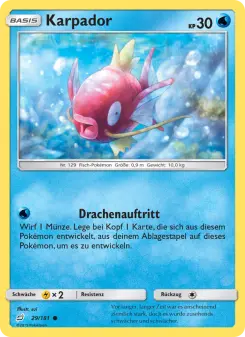 Pokémon-Karte Karpador 029/181