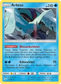 Pokémon-Karte Arktos 032/181