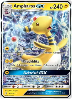 Pokémon-Karte Ampharos GX 043/181