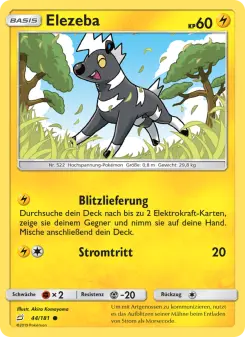 Pokémon-Karte Elezeba 044/181