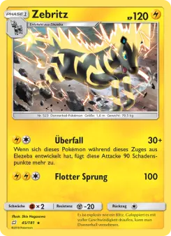 Pokémon-Karte Zebritz 045/181
