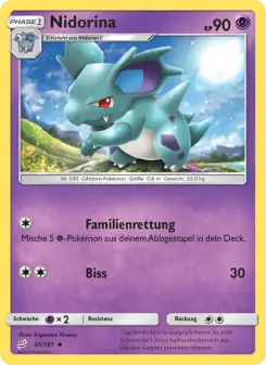 Pokémon-Karte Nidorina 055/181