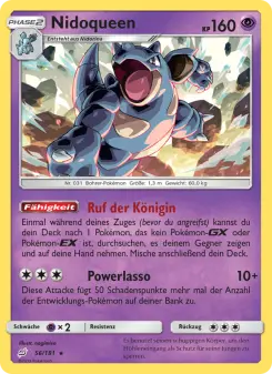 Pokémon-Karte Nidoqueen 056/181
