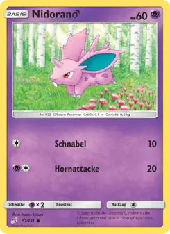 Pokémon-Karte Nidoran♂ 057/181