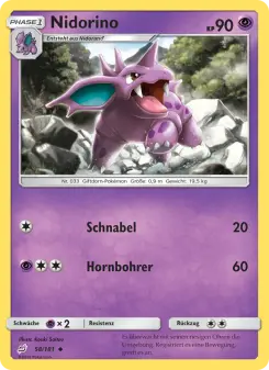 Pokémon-Karte Nidorino 058/181