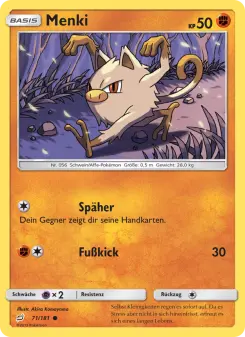 Pokémon-Karte Menki 071/181