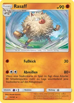 Pokémon-Karte Rasaff 072/181