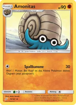 Pokémon-Karte Amonitas 075/181