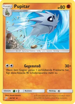 Pokémon-Karte Pupitar 080/181