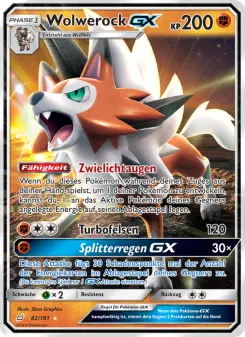Pokémon-Karte Wolwerock GX 082/181