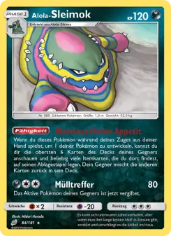 Pokémon-Karte Alola-Sleimok 084/181