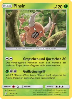 Pokémon-Karte Pinsir 009/181