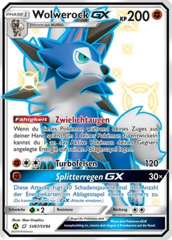 Pokémon-Karte Wolwerock-GX SV67