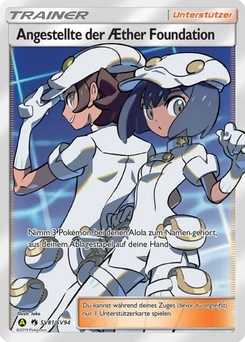 Pokémon-Karte Angestellte der Æther Foundation SV81