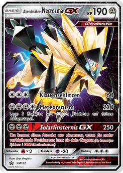 Pokémon-Karte Abendmähne-Necrozma GX SM102