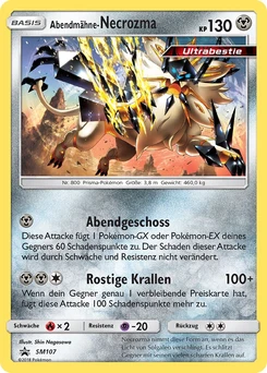 Pokémon-Karte Abendmähne-Necrozma SM107