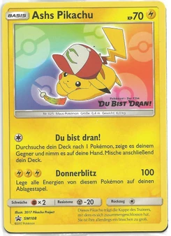 Pokémon-Karte Ashs Pikachu SM108