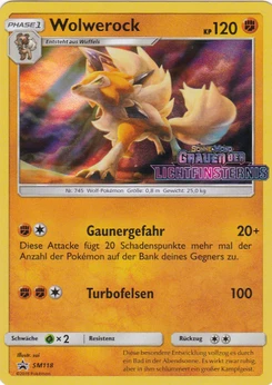 Pokémon-Karte Wolwerock SM118