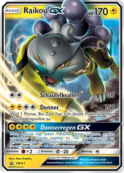 Pokémon-Karte Raikou GX SM121