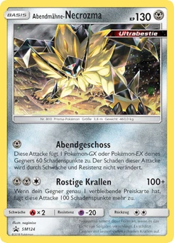 Pokémon-Karte Abendmähne-Necrozma SM124
