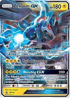 Pokémon-Karte Zekrom GX SM138