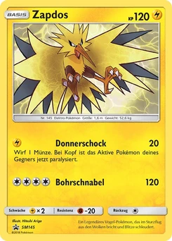 Pokémon-Karte Zapdos SM145