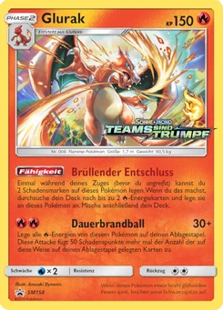 Pokémon-Karte Glurak SM158
