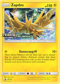 Pokémon-Karte Zapdos SM159