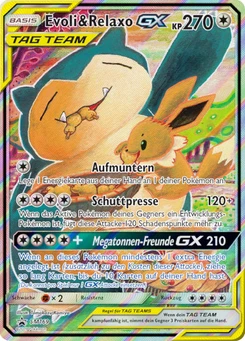 Pokémon-Karte Evoli & Relaxo GX SM169