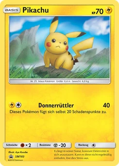 Pokémon-Karte Pikachu SM183