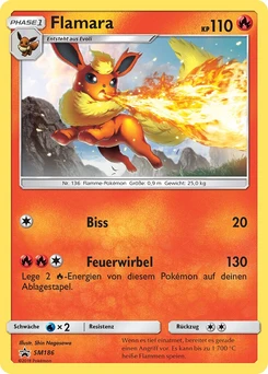 Pokémon-Karte Flamara SM186