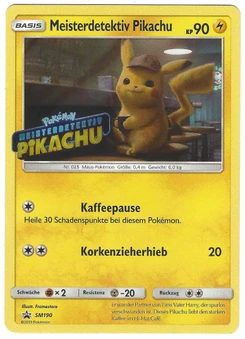 Pokémon-Karte Meisterdetektiv Pikachu SM190