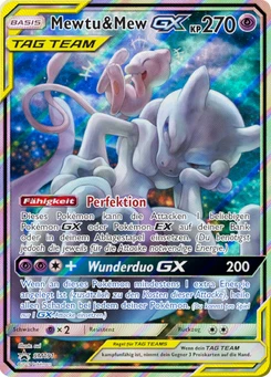Pokémon-Karte Mewtu & Mew GX SM191