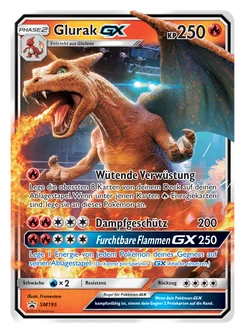Pokémon-Karte Glurak GX SM195