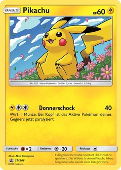 Pokémon-Karte Pikachu SM206