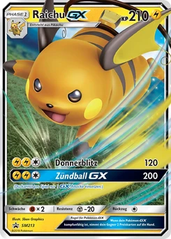 Pokémon-Karte Raichu GX SM213
