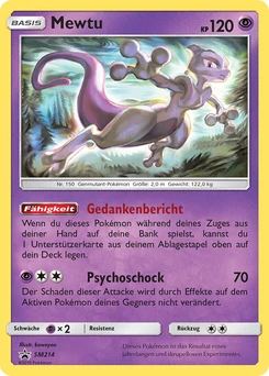 Pokémon-Karte Mewtu SM214