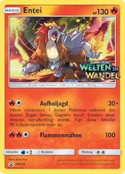 Pokémon-Karte Entei SM219