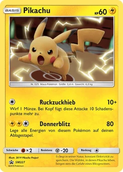 Pokémon-Karte Pikachu SM227