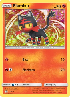 Pokémon-Karte Flamiau SM23