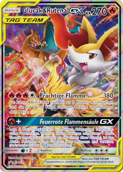 Pokémon-Karte Glurak & Rutena GX SM230