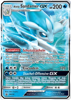 Pokémon-Karte Alola-Sandamer GX SM236