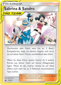 Pokémon-Karte Sabrina & Sandro SM246