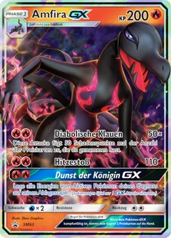 Pokémon-Karte Amfira GX SM63