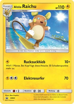 Pokémon-Karte Alola-Raichu SM65