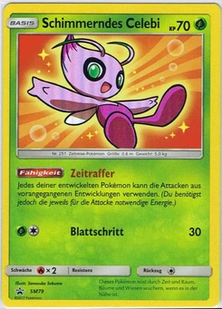 Pokémon-Karte Schimmerndes Celebi SM79